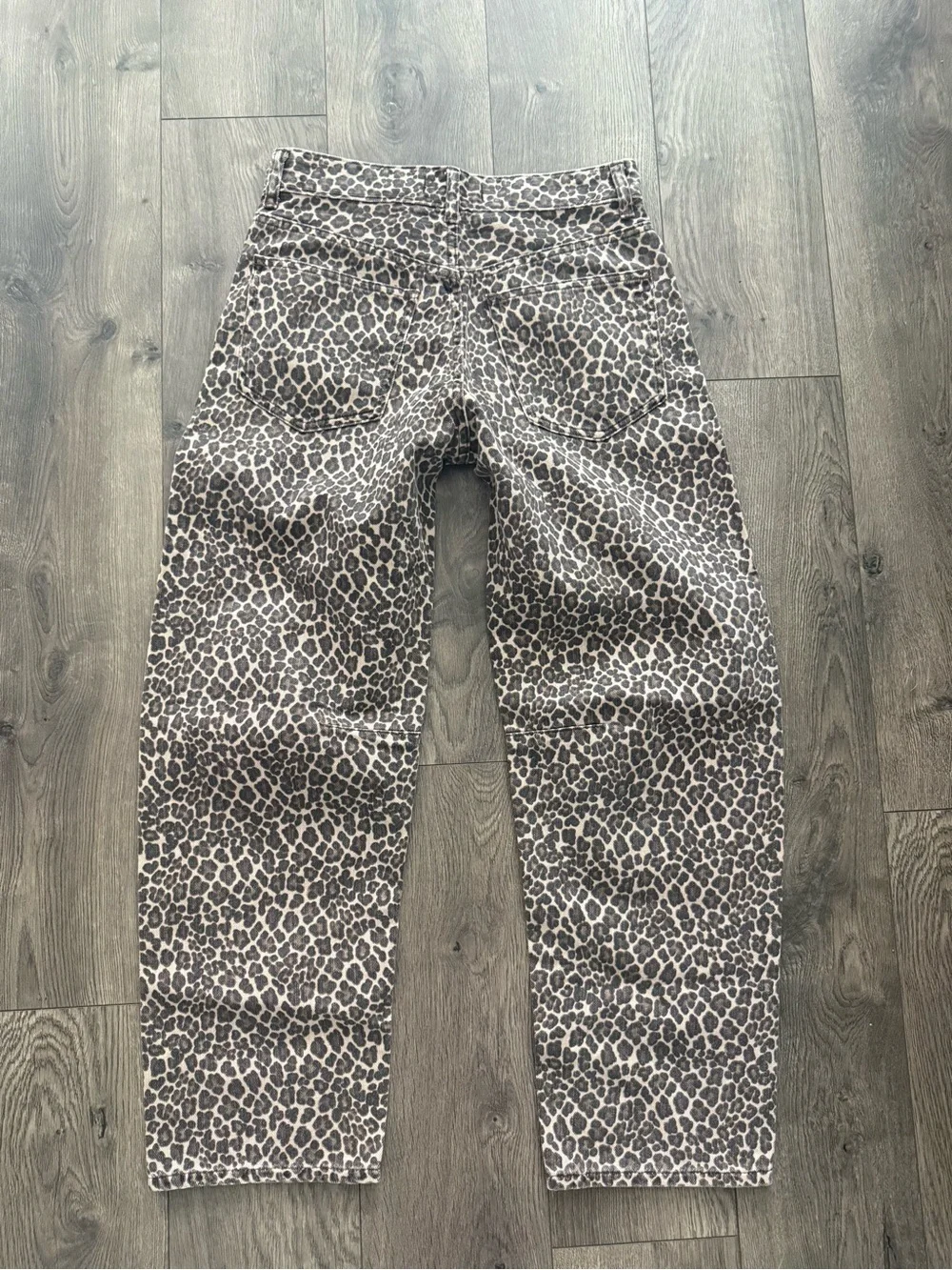 NWT Madewell the Darted Barrel Leg Leopard Cheetah Jeans Ankle Pants 23 24
